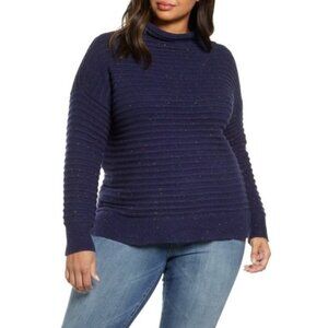 COURT & ROWE Speckled Ottoman Turtleneck Sweater